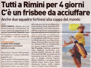 Resto del Carlino - 9 aprile 2009