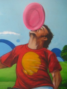 Mondiali Frisbee Freestyle 2008 - Marco Prati in un murales